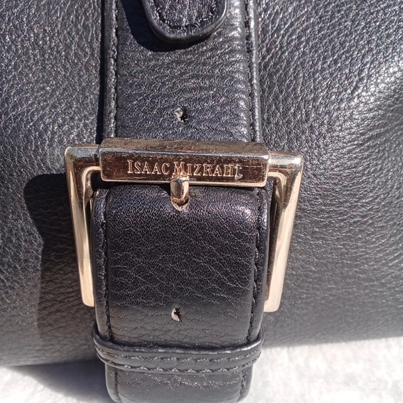 Isaac Mizrahi Black Leather Bag - Picture 2 of 14